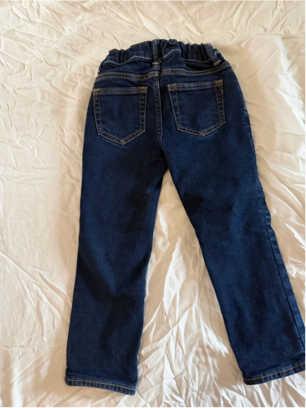Boys Gap Jeans Size 5 Blue Red Plaid Lined Straight Leg